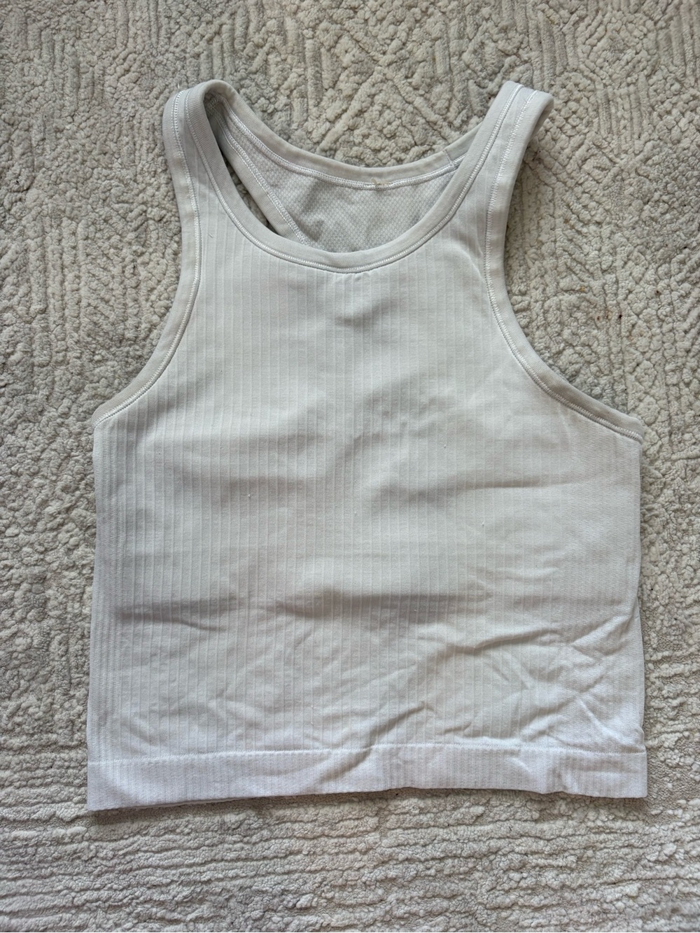 lululemon athletica Ribbed Scoop Tank Top - White